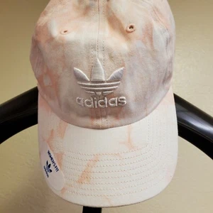adidas Originals Women's Relaxed Tie Dye Strapback Cap Pink/White One Size - Picture 1 of 5