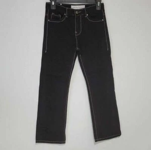 Montero Girls Straight Leg Jeans Black Dark Wash Mid Rise Pockets Denim 10 - Picture 1 of 12