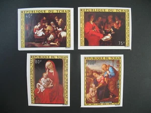 Tchad Non dentelé neuf**  MNH-Imperf  N° PA 165 et 168 Noël Tableaux   - Picture 1 of 1