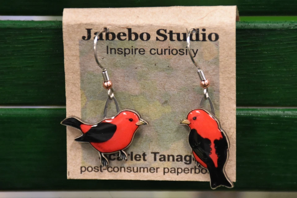 Pendientes Jabebo Scarlet Tanager Foto 1 de 1