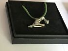 Witch Hat TG14 English Pewter On 18" Green Cord Necklace