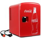 6 Can Mini Fridge Coca-Cola Portable 4L Mini Cooler Travel Compact Refrigerator