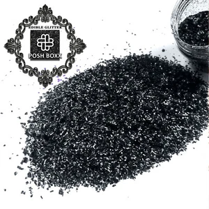 Black Edible Glitter - 1/4 oz - Food Product - FDA approved Kosher Vegan - Picture 1 of 4