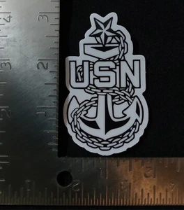 3 inch SENIOR CHIEF PETTY OFFICER SCPO USN NAVY E-8 STICKER - Picture 1 of 4