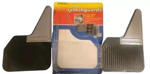 Vintage Power Flow Stainless Steel Mud Flaps Splash Guards 1980s Right Side Pair - Picture 1 of 4
