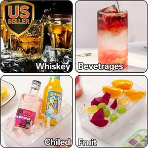 Ice Cube Tray with Lid & Storage Bin, Ice Cube Maker Mold for Freezer with Co... - Picture 1 of 6