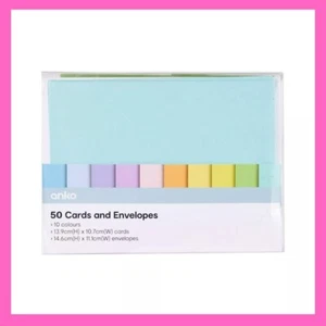 50 Pack Blank Cards And Envelopes Premium Multicolored Blank Cards With Envelope - Picture 1 of 5