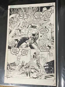 Peter Gross The Mask Original Comic Book art #9p #21 Nunchucks part splash 1995 - Picture 1 of 1