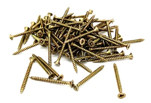 WOOD SCREWS 3.5 x 40mm MULTI PURPOSE 6 x 1.1/2 OUTDOOR POZI CSK CHIPBOARD SCREW - Picture 1 of 12