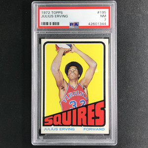 1972-73 Topps JULIUS ERVING Rookie #195 PSA 7 (344)