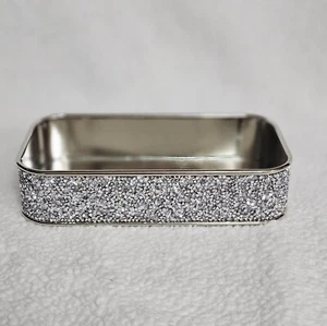 Bath & Body Works Sparkling Mirrored Body Care Tray Silver Sparkle Platinum - Picture 1 of 8
