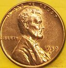 1959 P Unc Rd Lincoln Memorial Cent Copper Penny Red Cent. Free Shipping!