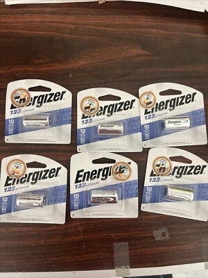 6pk Energizer 123 Lithium 3v Photo Batteries Leak Proof, Expiration 12/2033 FS - Image 1 of 2
