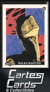Velociraptor 1993 Topps Jurassic Park #10 pegatina inserción - Imagen 1 de 2