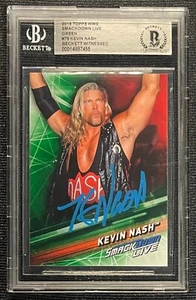Kevin Nash signiert 2019 WWE Topps Green Smackdown Live Beckett Zeuge Auto 435 - Bild 1 von 2