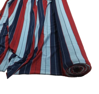 STRIPED POLY/COTTON JERSEY KNIT FABRIC : 170cm Wide :  $5.00 P/M - image 1 of 4