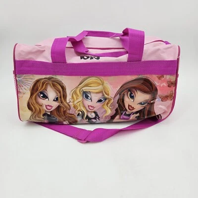 VINTAGE Bratz Duffel Bag Pink Cloe Yasmin Sasha Shoulder Strap 16 x 9 x 9 Y2K - Image 1 of 4