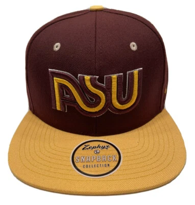 Zephyr NCAA Arizona State Sun Devils "Z11" Flat Bill SnapBack Hat NEW WITH TAGS - Image 1 of 4