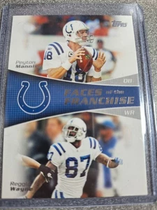 2011 Topps - Faces of the Franchise Peyton Manning, Reggie Wayne #FF-MW U100 - Picture 1 of 2