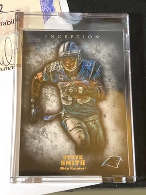 2012 Topps Inception STEVE SMITH #6 Vault Proof #1/1 Carolina PANTHERS Utah UTES - Image 1 of 3
