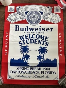 Vintage 1983 Budweiser Ft Lauderdale Spring Break Poster 24 in x 18 in. - Picture 1 of 4