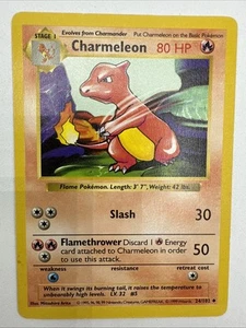 1999 Pokemon Base Set Shadowless Charmeleon 24/102 - LESEN / siehe Fotos - Bild 1 von 2
