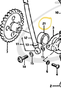Suzuki GT250 X7 RG250 RGV250 1986 onwards oil pump drive bush 09301-20002 /20005 - Picture 1 of 6
