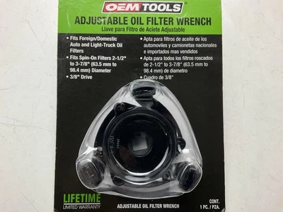Ferramentas OEM 25017 chave de filtro de óleo giratória ajustável, 3 pernas 2-1/2" X 3-7/8" - Imagem 1 de 4