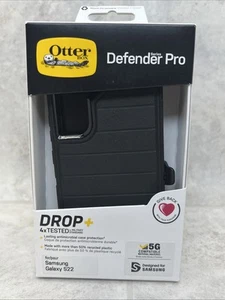 Coque et 2 étuis OtterBox Defender Series Pro pour Samsung Galaxy S22 - Noir - Photo 1 sur 3