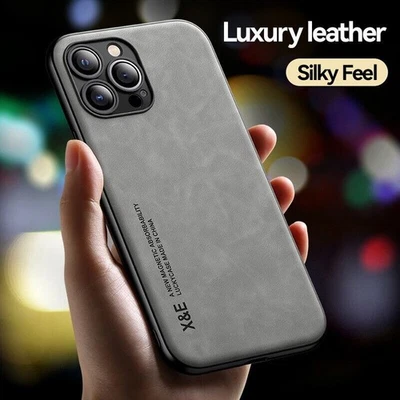 Funda Carcasa Magnética Cuero Antigolpes para iPhone 17 16 15 14 13 12 Pro Max Foto 1 de 4