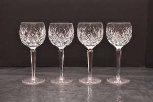 WATERFORD Crystal Kinsale WINE HOCKS SET OF 4 Goblets Glasses Stemware - Picture 1 of 10