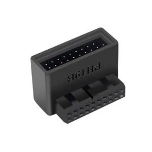 Computer Motherboard Header Adapter USB 3.0 19P 20P 90 Degree Converter A - Afbeelding 1 van 12