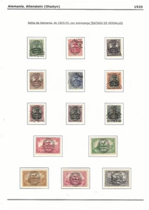 Alemania: Ocupación Francia: 1920; Tratado de Versalles, en estado bastante bueno, como nuevo y usado, EBA011 - Imagen 1 de 2