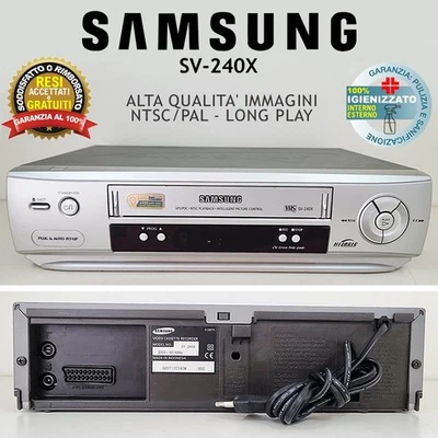 VIDEOREGISTRATORE VHS SAMSUNG SV-240X LETTORE CASSETTE VCR VINTAGE FUNZIONANTE - Immagine 1 di 4