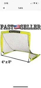 Franklin Sports Blackhawk Portable Goal Backyard Soccer Goal Kids Soccer Net - Picture 1 of 10