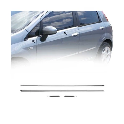 Baguettes pour contour Latéraux pour Fiat Grande Punto Evo 2009-2012 inox chrome - Photo 1/4