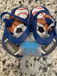 NWT-Toddler Boys Children’s Place Blue Flip Flops-Size 4-5 - Picture 1 of 12