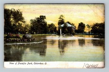 Columbus OH, Fountain In Franklin Park, Ohio c1906 Vintage Postcard