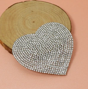 Herz Glitzer Patches zum Aufbügeln DIY Bügelbild für Kleidung Taschen Jeans Tuch - Bild 1 von 15