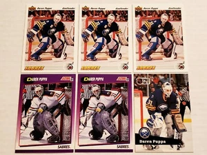1991-92 DAREN PUPPA Hockey Card Lot (6) - Buffalo Sabres, Tampa Bay Lightning - Picture 1 of 5