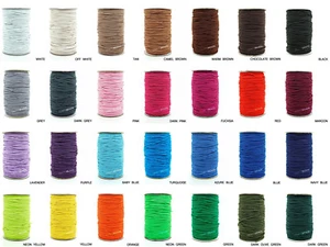 2mm Nylon Coated Round Elastic Spandex Cord Stretch Beading Jewelry Mala String - Picture 1 of 29