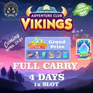 Adventure Club Vikings Partners - Monopoly_go_Event - FULL CARRY ๐ฒ 1 SLOT ๐ฒ - Picture 1 of 3