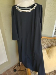 Dennis by Dennis Basso kleines schwarzes Abendkleid, Größe 16 - Bild 1 von 4