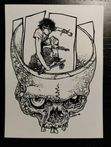STICKER vinyl - Skull Skater - skates, skateboard, pool, grind, pushead, horror - Picture 1 of 1