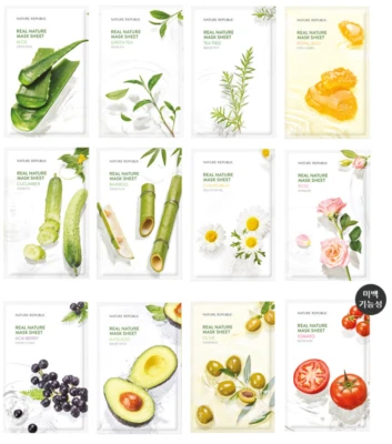 (10EA) Nature Republic Real Nature Mask Sheet 12kinds as Random (K-Beauty) - Image 1 of 4