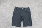 Vans Womens Bermuda Shorts High Rise Stretch Five Pockets Solid Black Size 32
