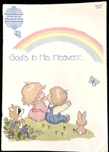Gloria & Pat PRECIOUS MOMENTS PM-22 GOD’S IN HIS HEAVEN Counted Cross Stitch - Picture 1 of 2