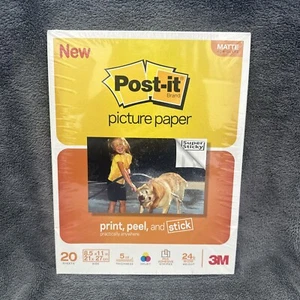 New Matte Non-Glare Post-It Picture Paper Super Sticky 8.5" × 11" Paper Sheets - Picture 1 of 2