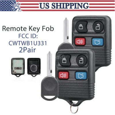 Mando a distancia para 2 autos + llave de encendido para Ford Focus Expedition Explorer Crown Victoria Foto 1 de 4