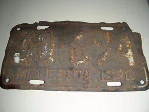 Minnesota Nummernschild 1948 Vintage Minn MN Rat Rod Patina - Bild 1 von 1